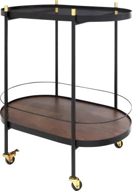 Briesco Black Bar Cart