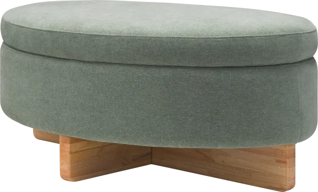 Hakam Teal Storage Ottoman