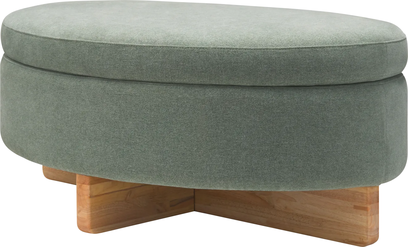 Hakam Teal Storage Ottoman