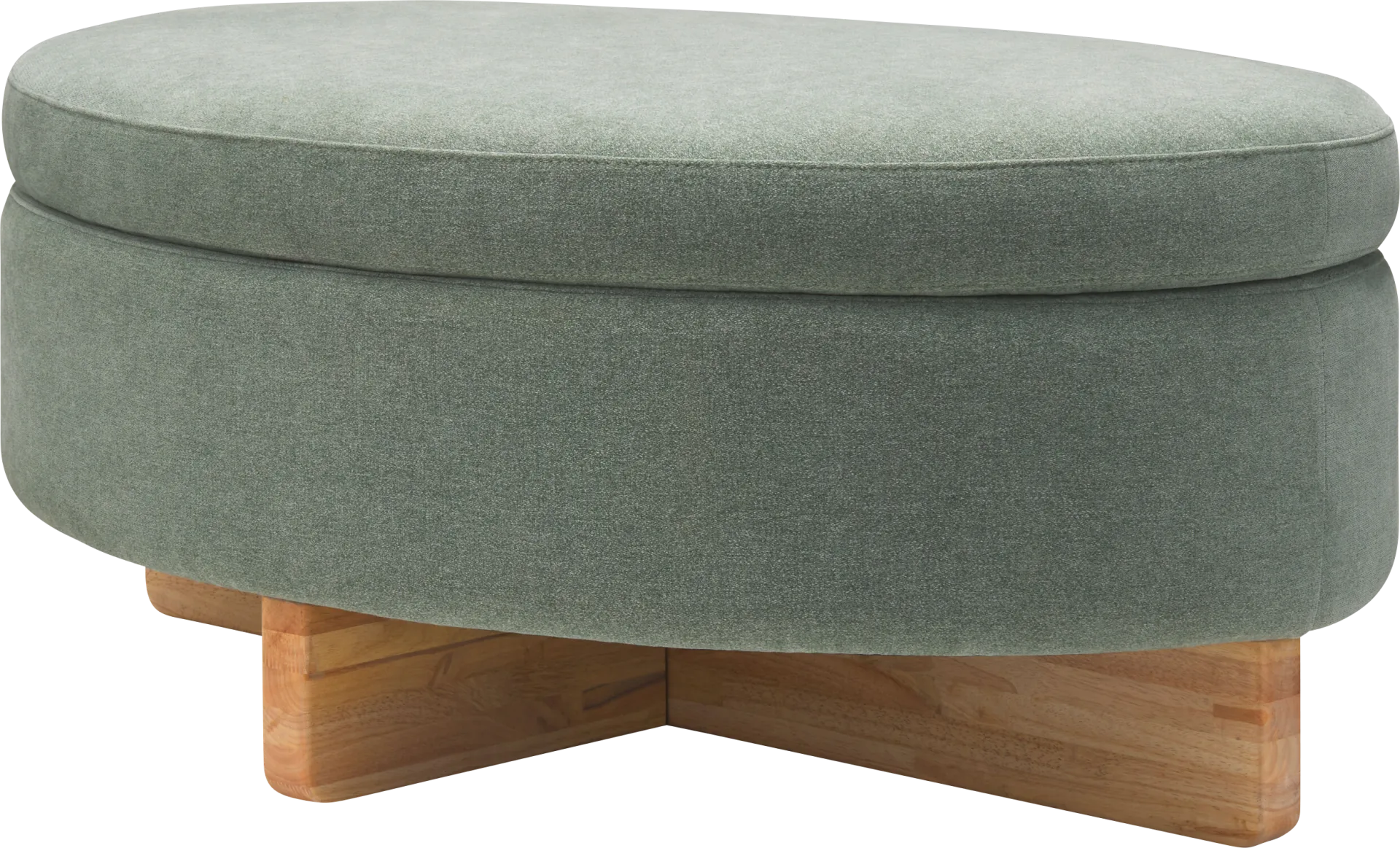 Hakam Teal Storage Ottoman - Image 1