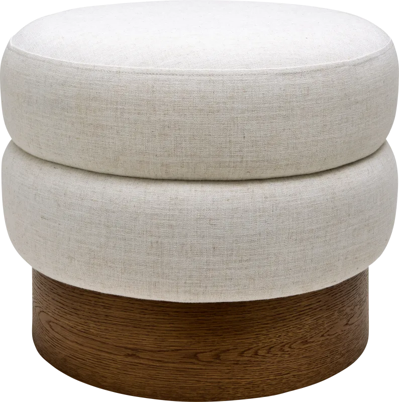 Rahu Beige Ottoman
