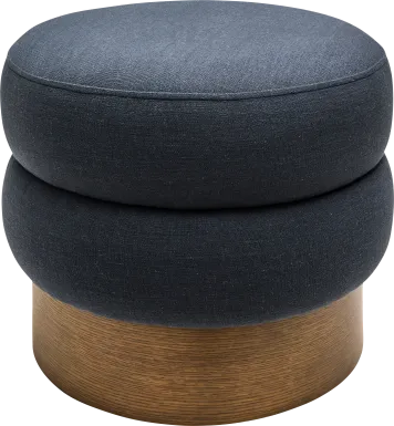 Rahu Dark Blue Ottoman