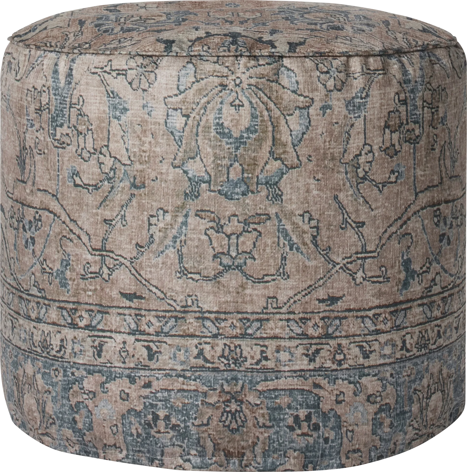 Kiona Taupe Pouf - Image 1