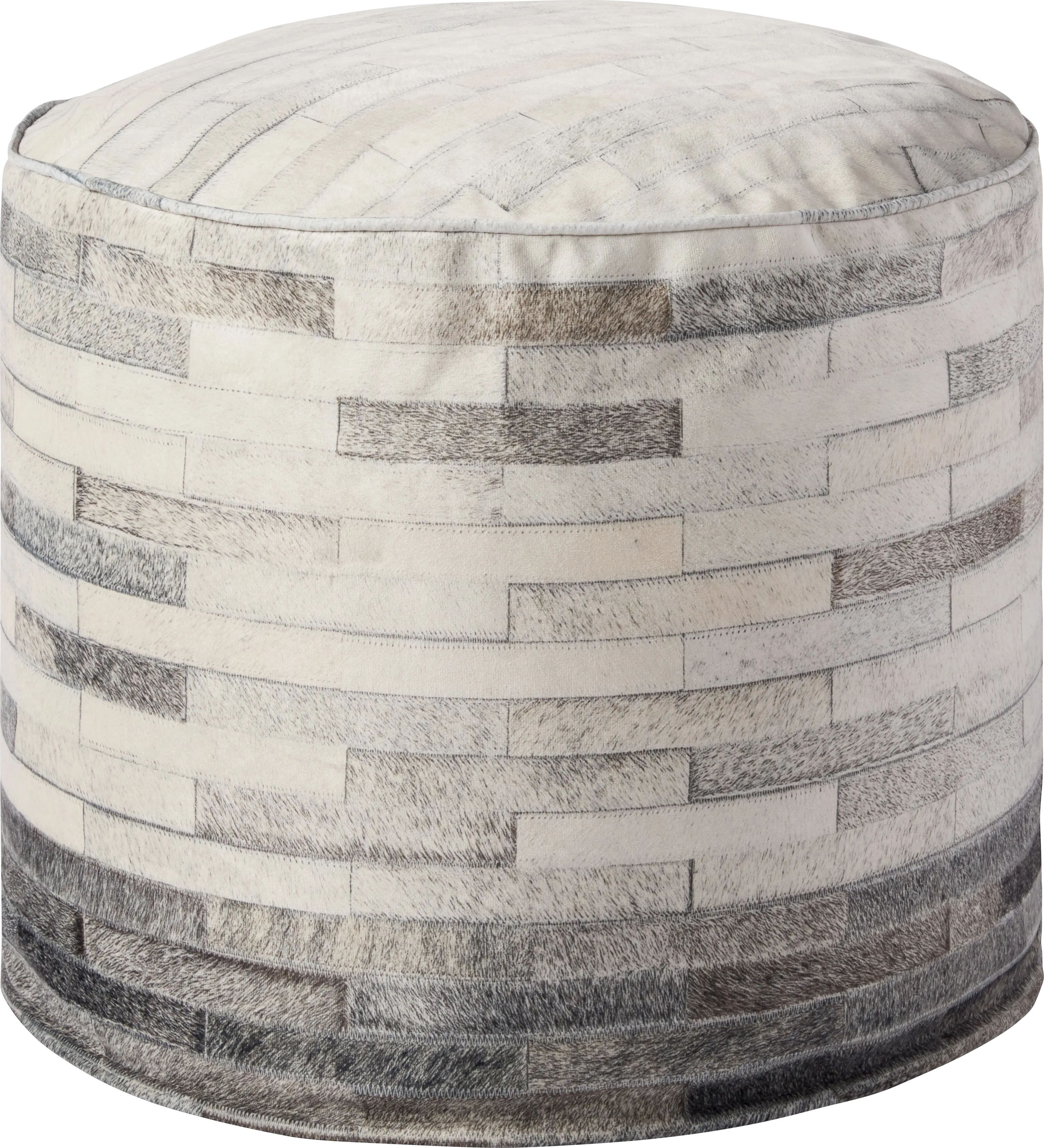 Burvan Gray Pouf