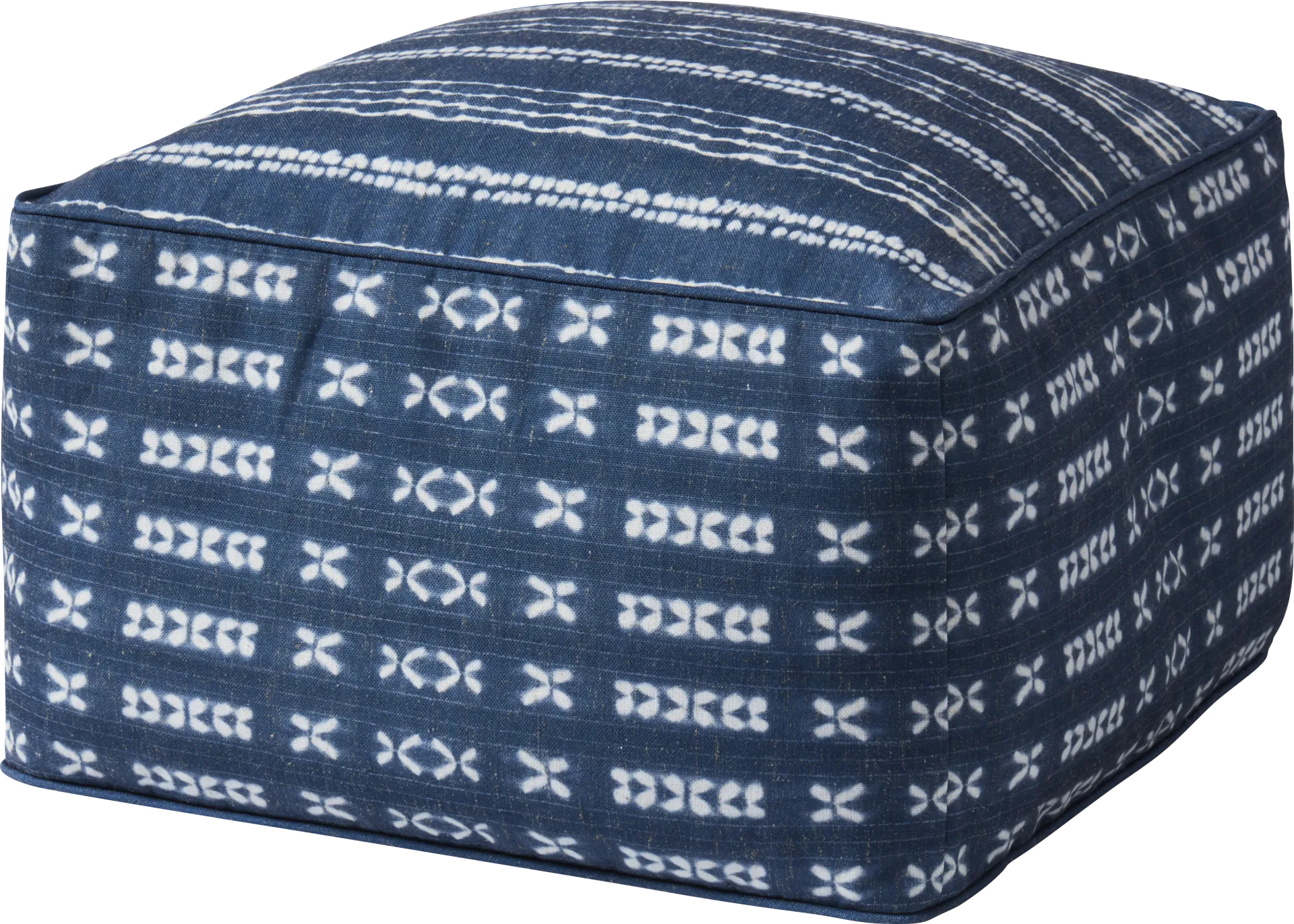 Elim Blue Large Pouf - Image 1