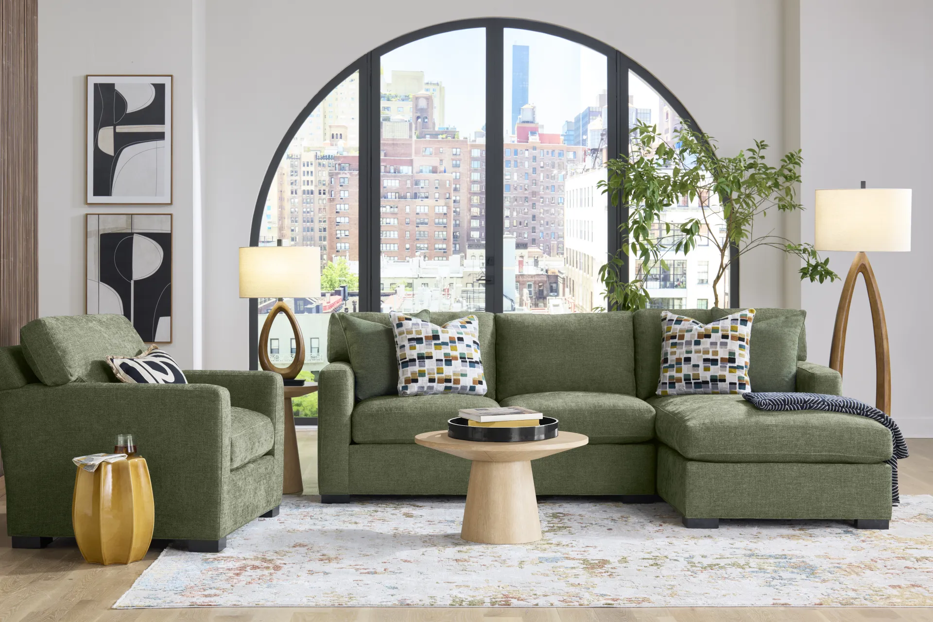 Harmonie Avocado 2 Pc Sectional - Image 2