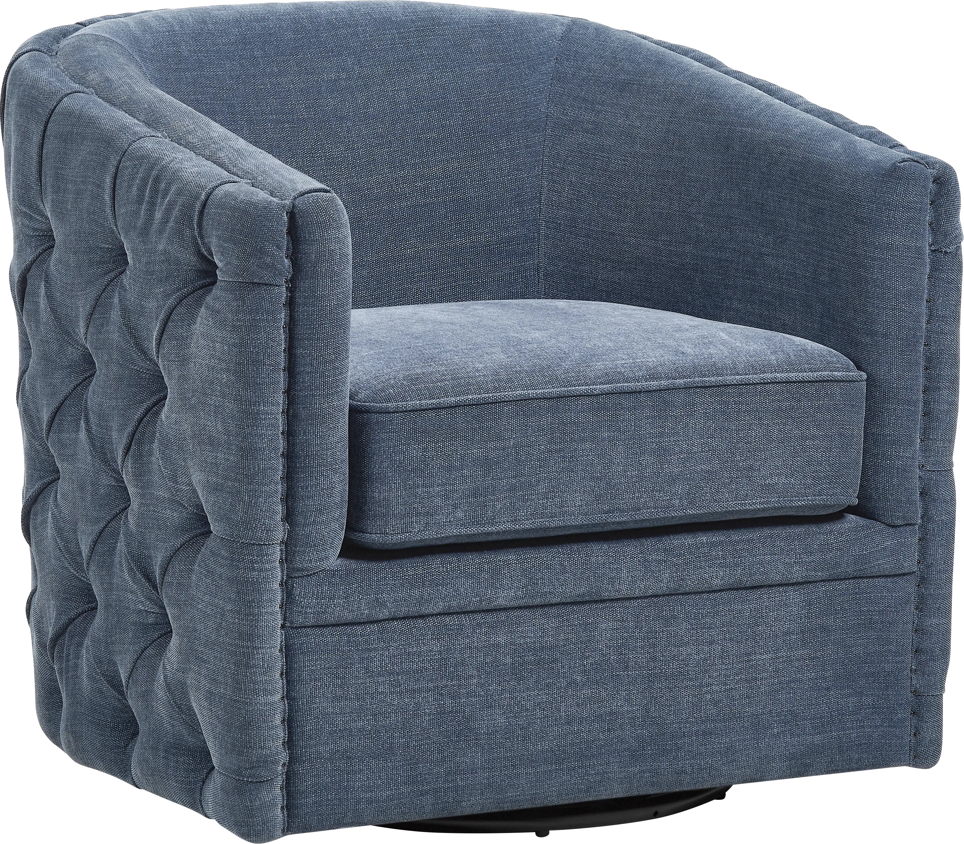 Adriana Navy Swivel Chair - Thumbnail - Image 1