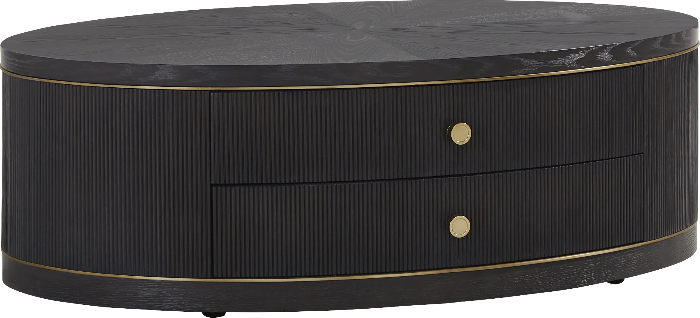 Wilshire Black Oval Cocktail Table - Thumbnail - Image 1