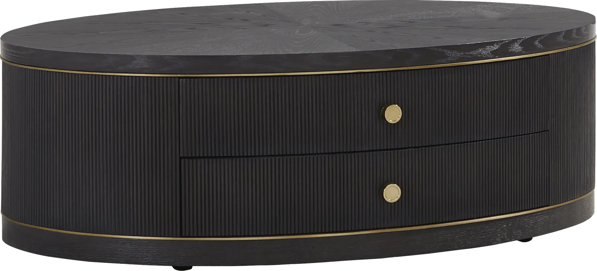 Wilshire Black Oval Cocktail Table