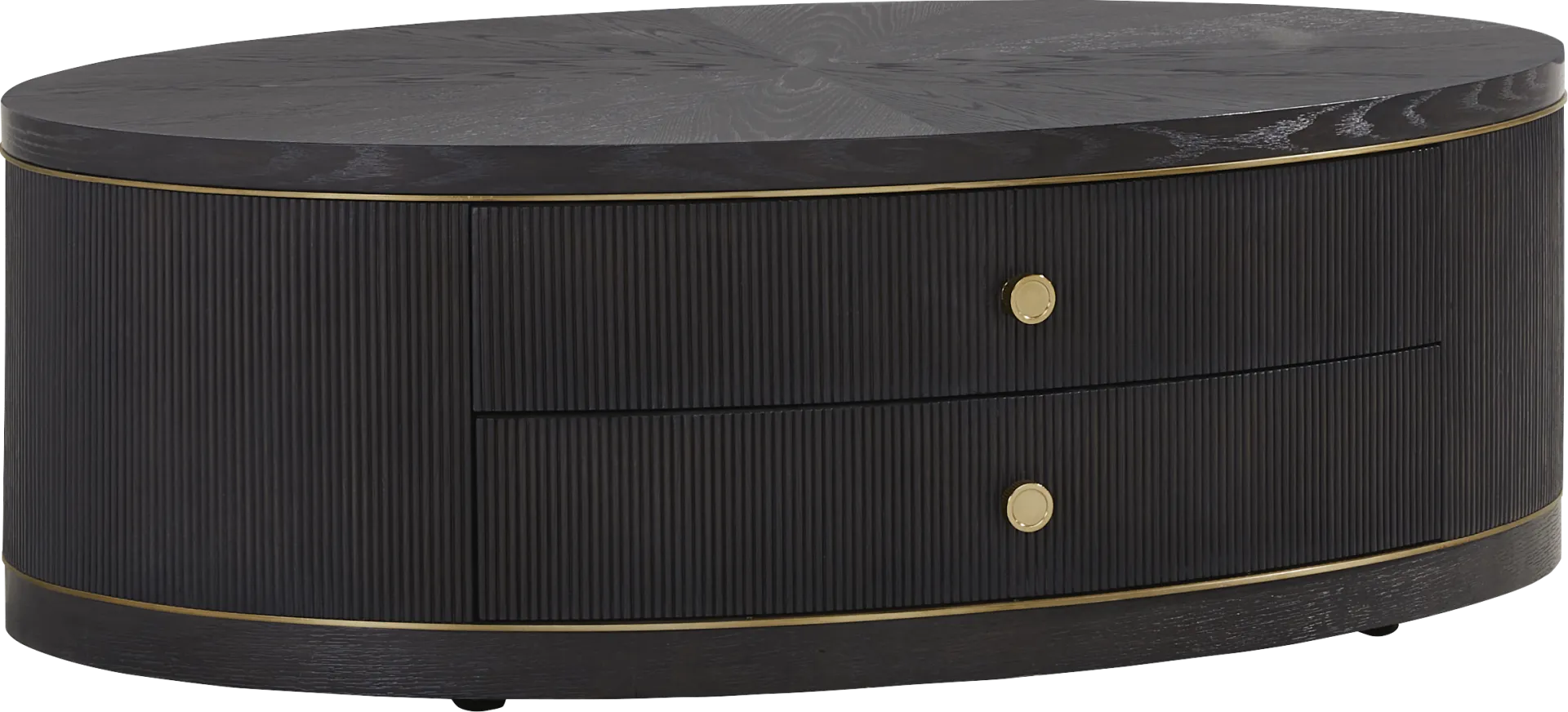 Wilshire Black Oval Cocktail Table - Image 1
