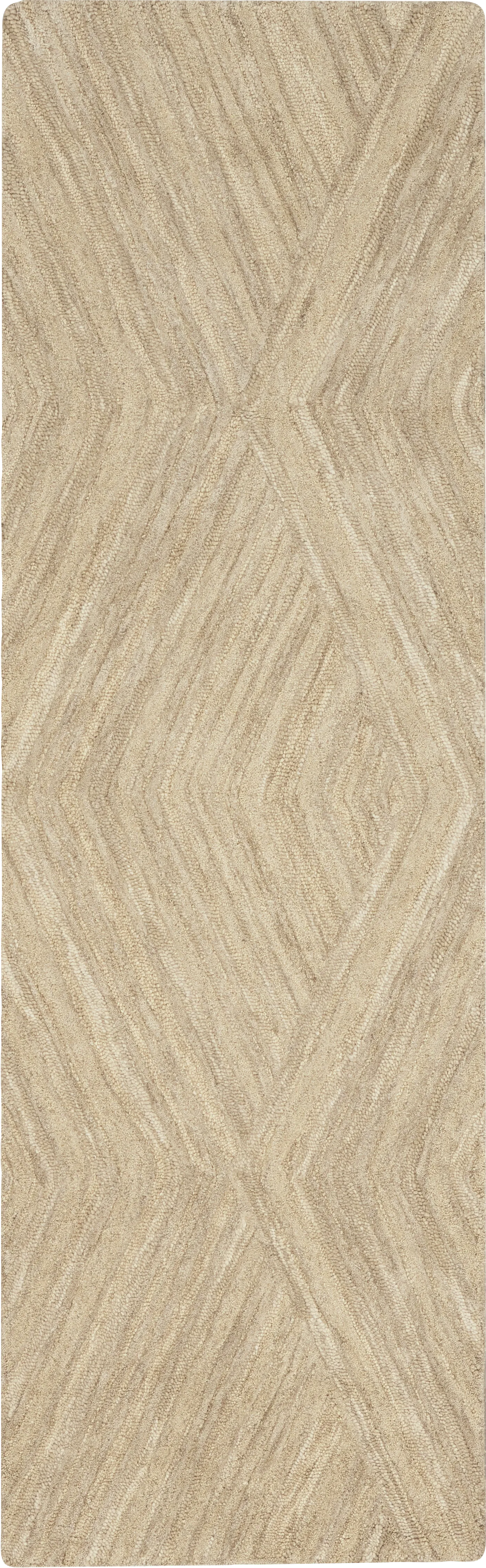 WAVE ILLUSION TAUPE 2'3 x 7'6 RUG - Image 1