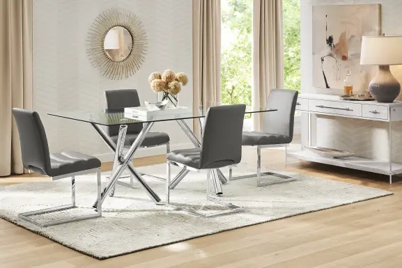 Bastone Charcoal 5 Pc Dining Room