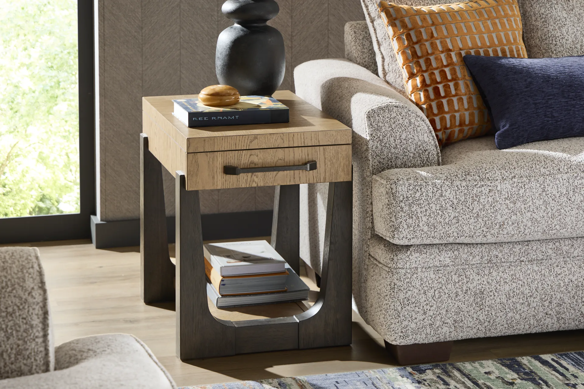 Roth Black Chairside Table - Image 3