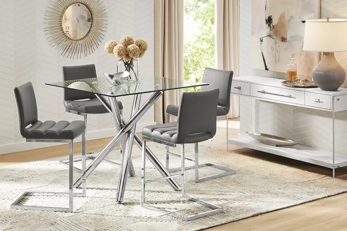 Bastone Charcoal 5 Pc Counter Height Dining Room