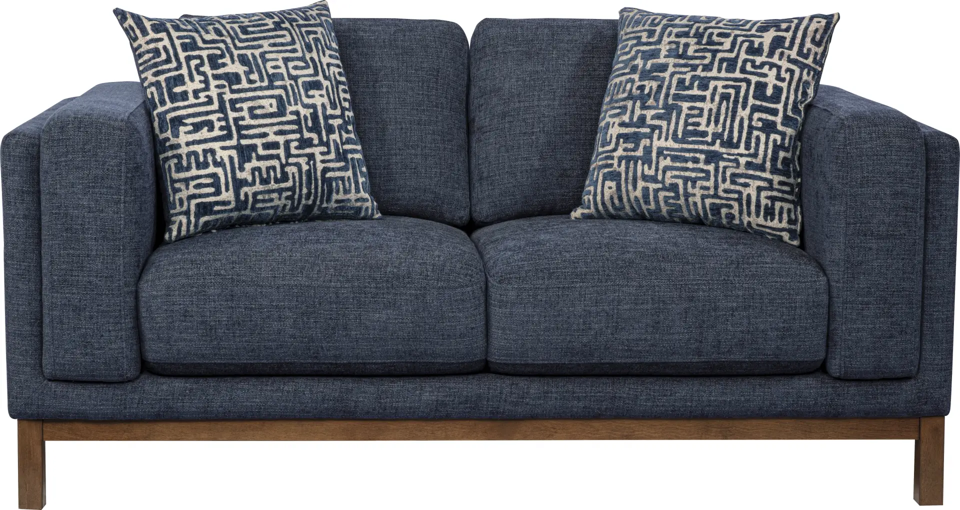 blue loveseat