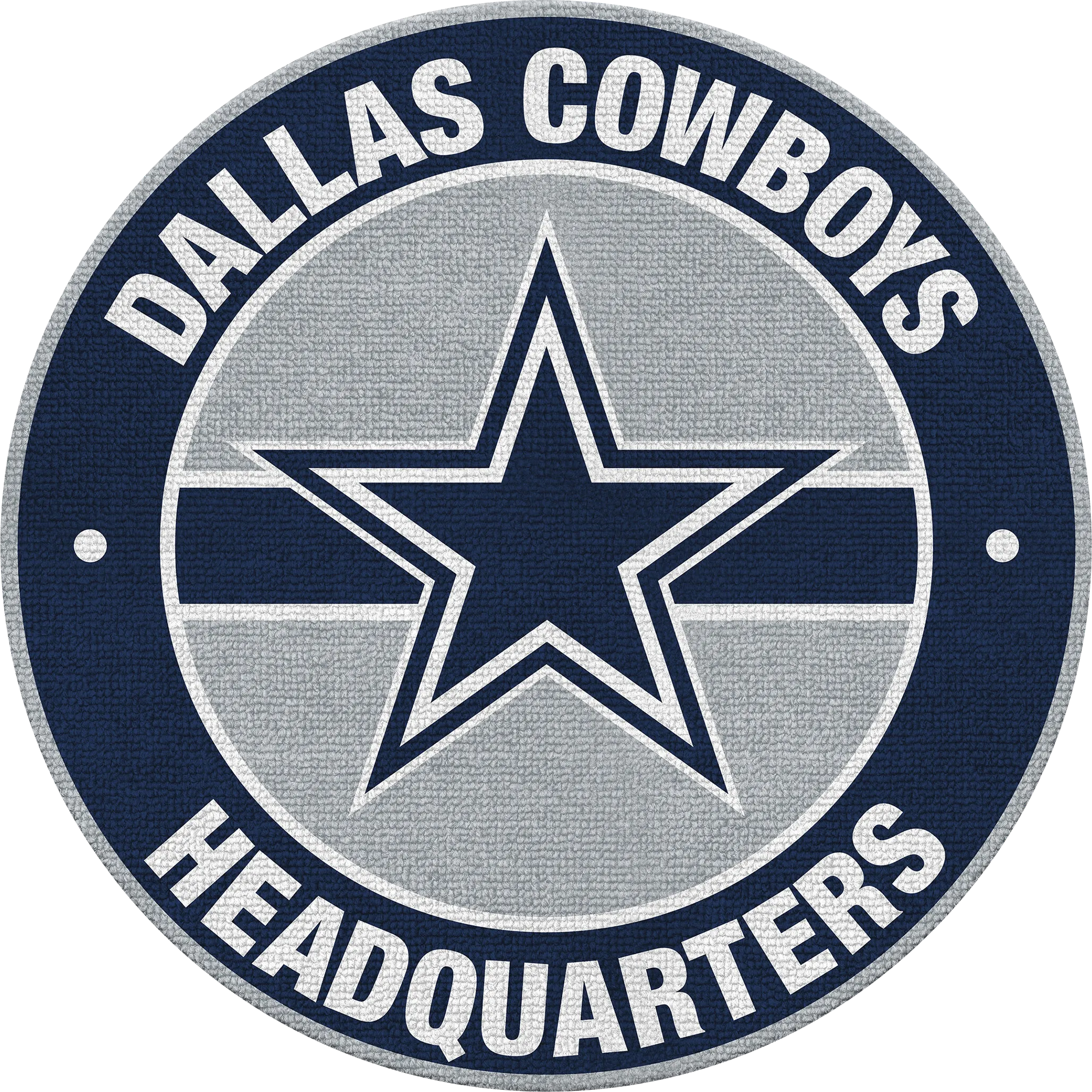 Dallas Cowboys Blue 5' Round Headquarters Rug - Thumbnail - Image 1
