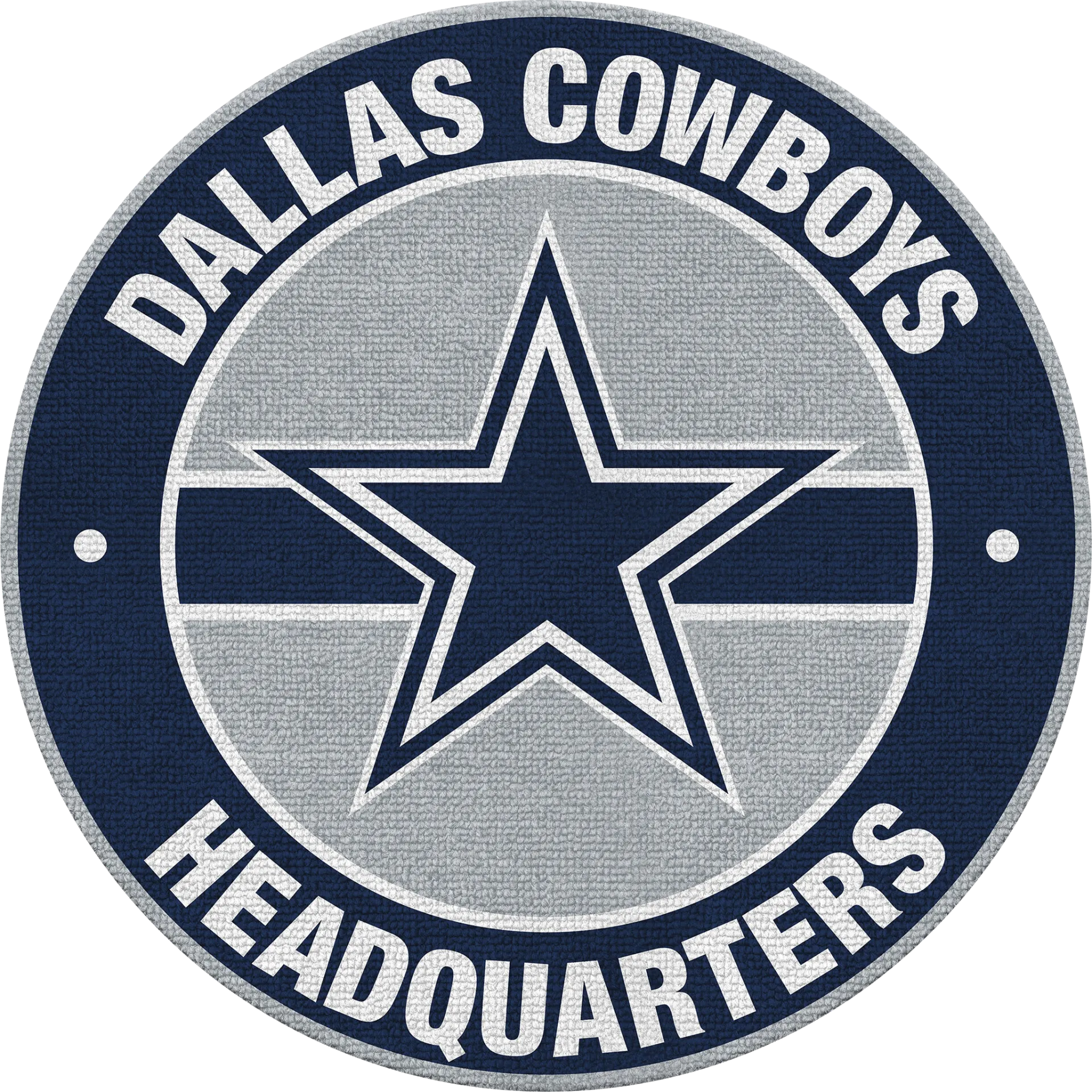 Dallas Cowboys Blue 5' Round Headquarters Rug - Image 1