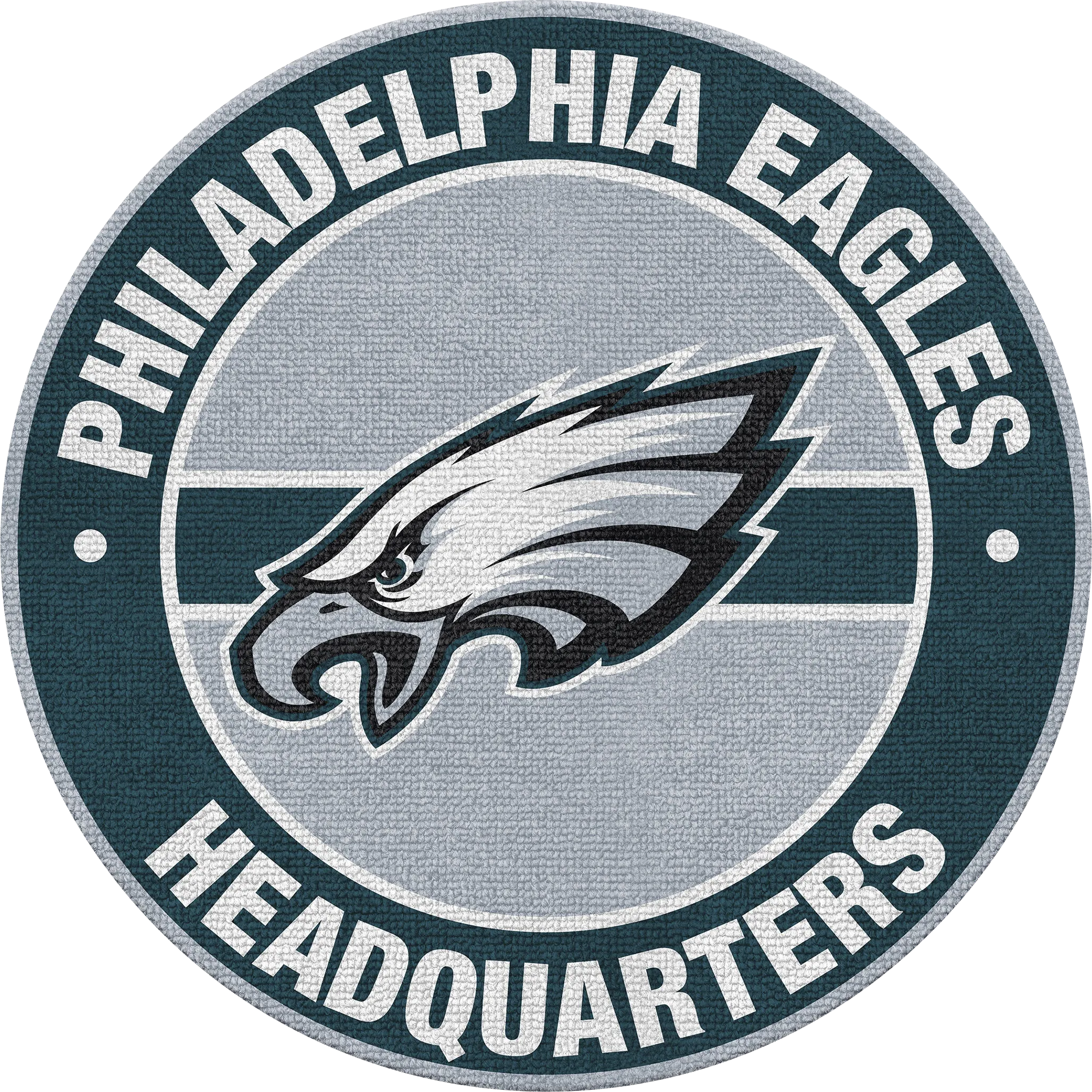 Philadelphia Eagles Green 5' Round Headquarters Rug - Thumbnail - Image 1