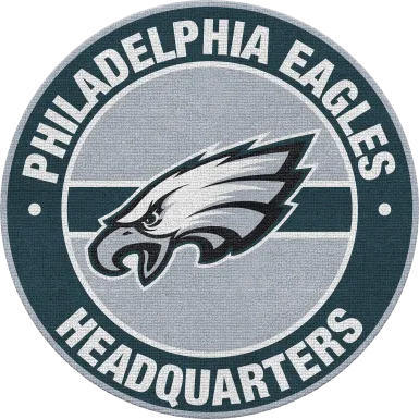Philadelphia Eagles Green 5' Round Headquarters Rug