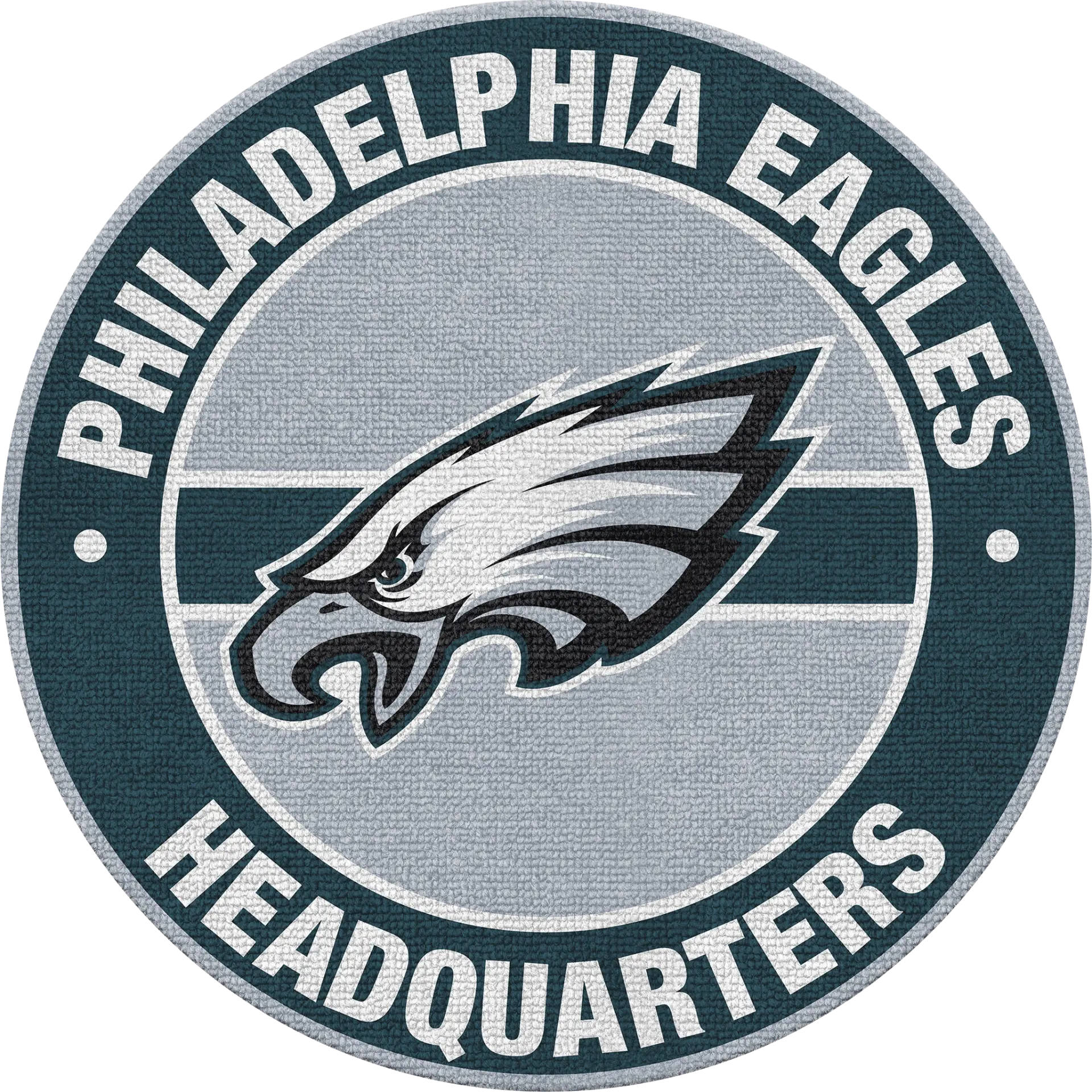 Philadelphia Eagles Green 5' Round Headquarters Rug