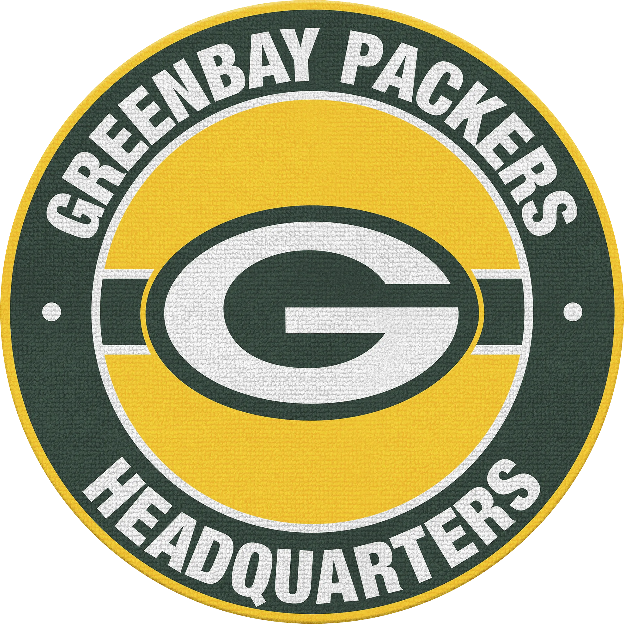 Green Bay Packers 5' Round Headquarters Rug - Thumbnail - Image 1
