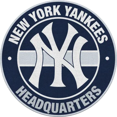 New York Yankees Blue 5' Round Headquarters Rug