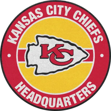 Kansas City Chiefs Red 5' Round Headquarters Rug