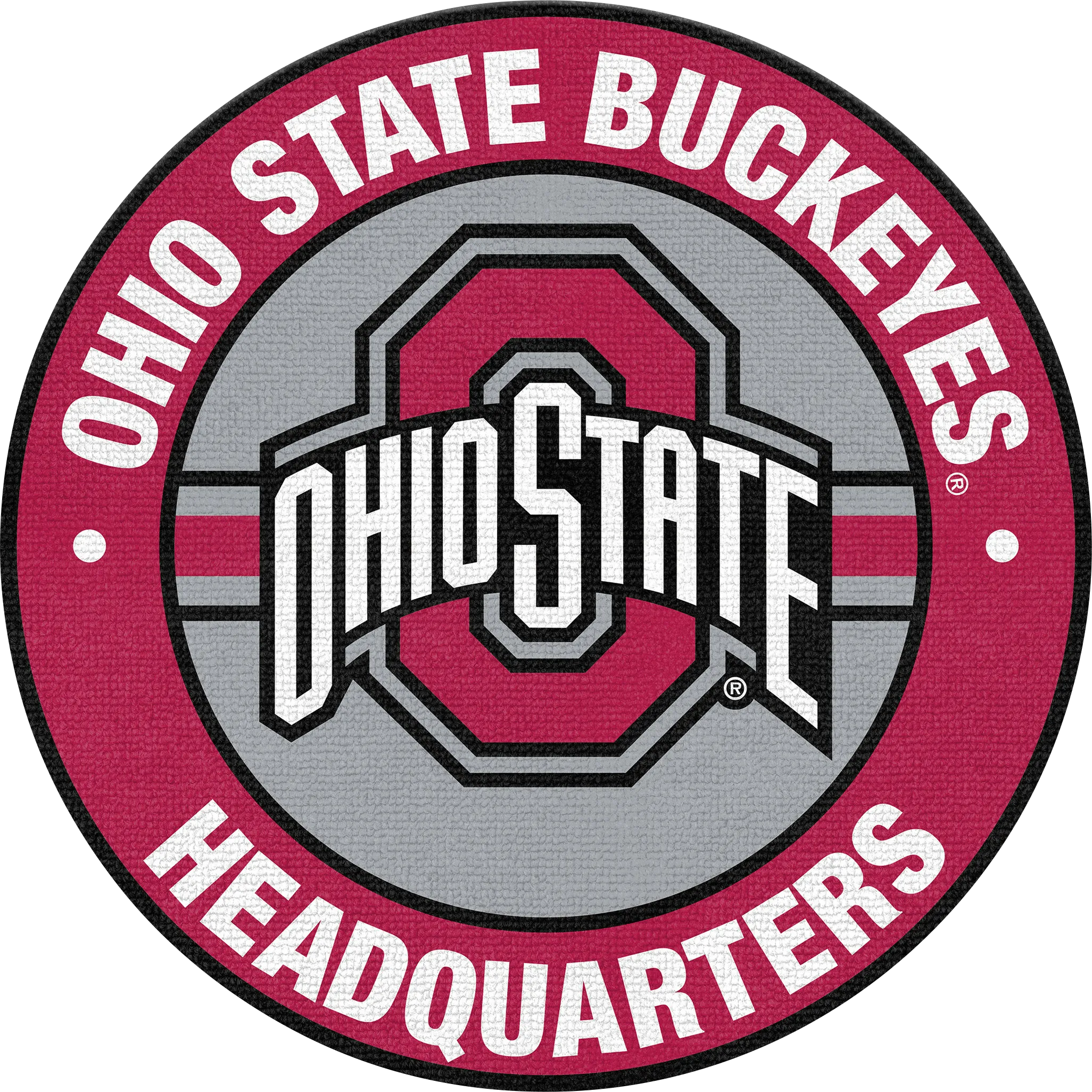 Ohio State Red 5' Headquarters Rug - Thumbnail - Image 1