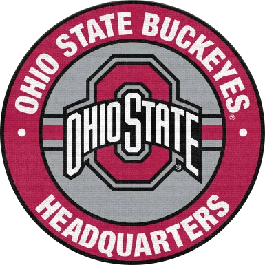 Ohio State Red 5' Headquarters Rug