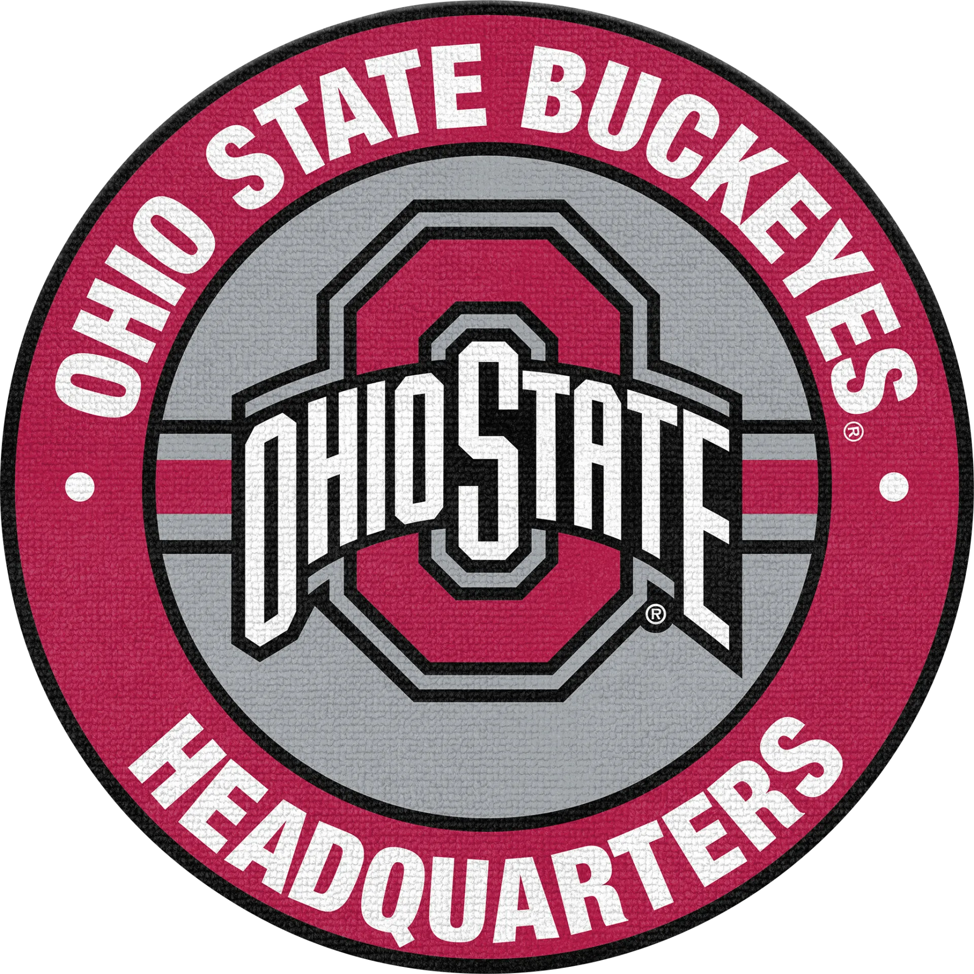 Ohio State Red 5' Headquarters Rug - Image 1