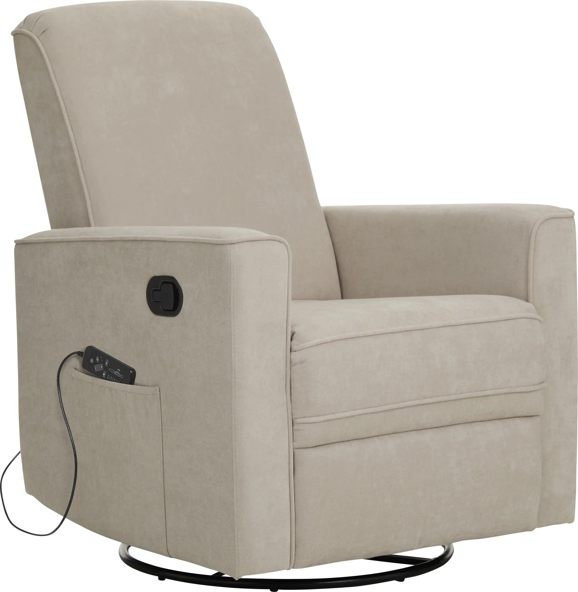 Nursery Daloair Light Gray Swivel Glider