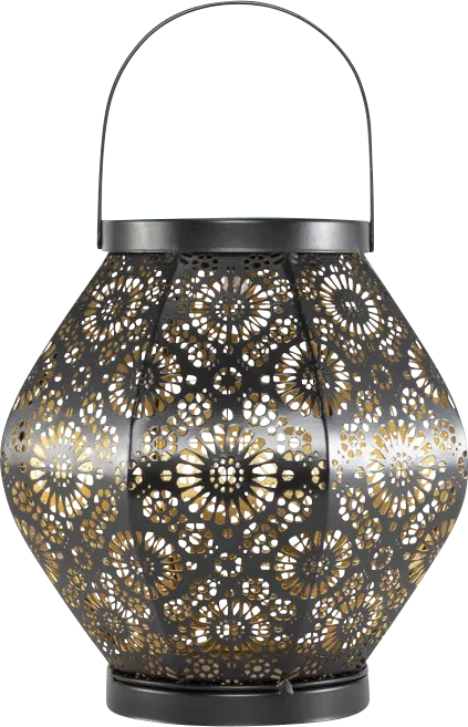 Bakika Black Outdoor Solar Lantern - Thumbnail - Image 1