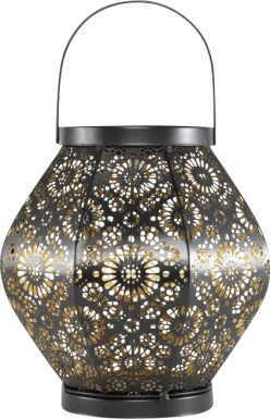 Bakika Black Outdoor Solar Lantern
