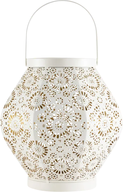 Bakika White Outdoor Solar Lantern - Thumbnail - Image 1