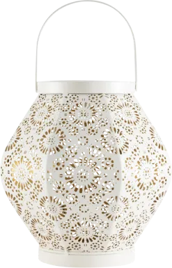 Bakika White Outdoor Solar Lantern