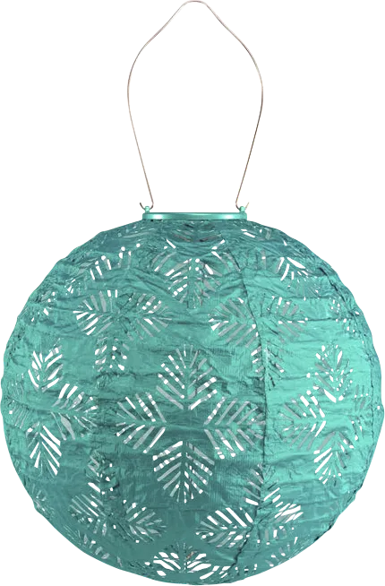 Mansduff Turquoise Outdoor Solar Lantern - Thumbnail - Image 1
