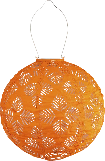 Mansduff Orange Outdoor Solar Lantern - Image 1