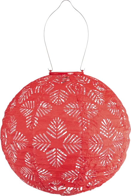 Mansduff Red Outdoor Solar Lantern - Thumbnail - Image 1