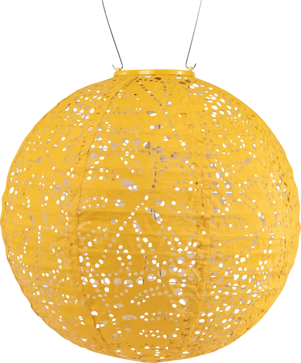 Hamtara Yellow Outdoor Solar Lantern - Thumbnail - Image 1