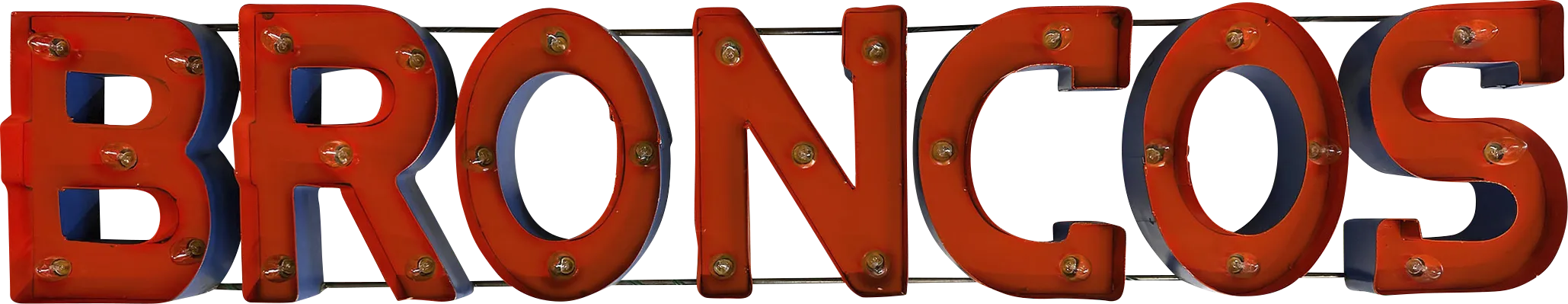 Denver Broncos Orange Metal Wall Decor - Thumbnail - Image 1