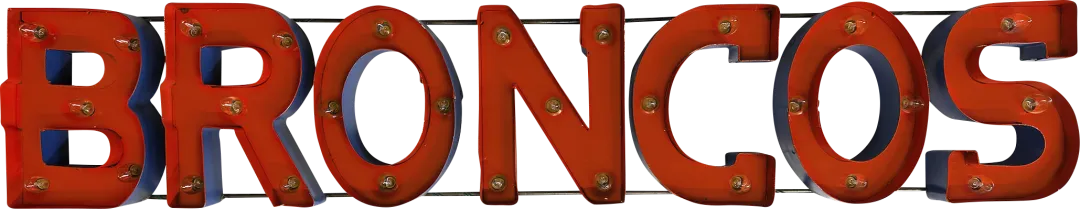 Denver Broncos Orange Metal Wall Decor