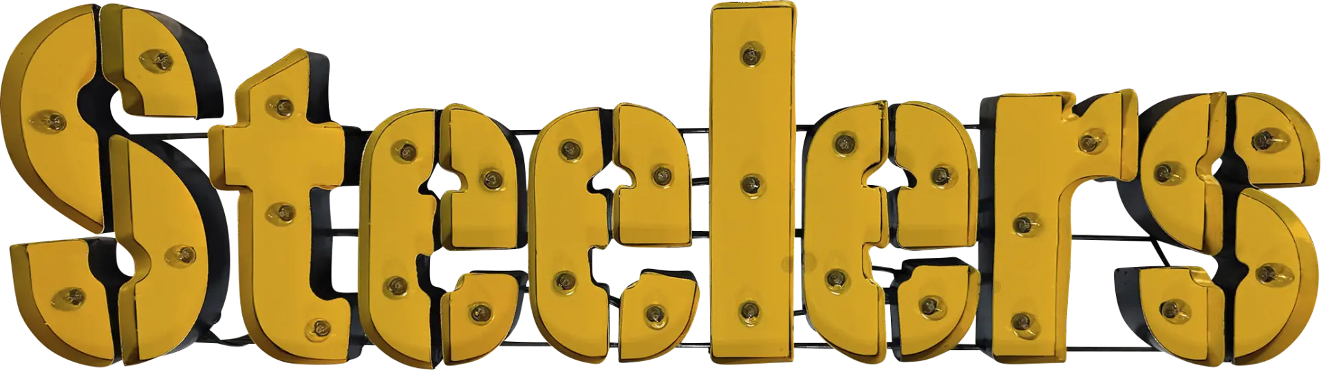 Pittsburgh Steelers Yellow Metal Wall Decor