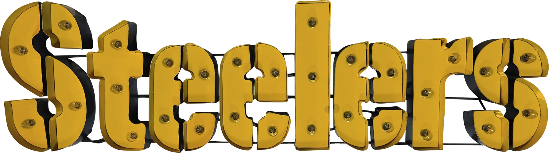 Pittsburgh Steelers Yellow Metal Wall Decor - Image 1