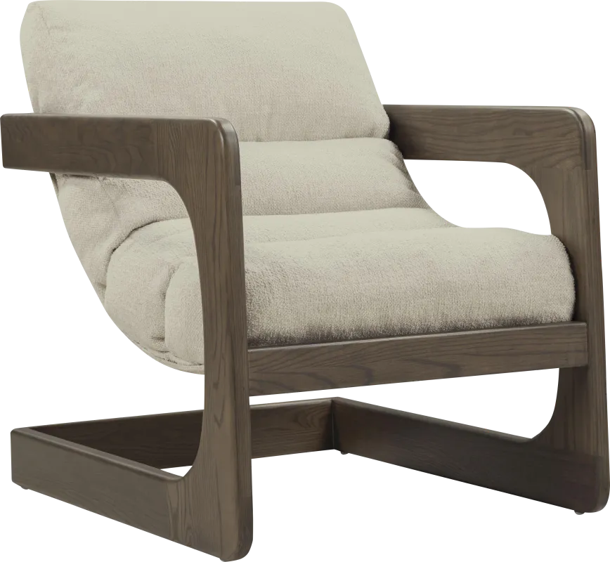 Ellisboia Beige Accent Chair