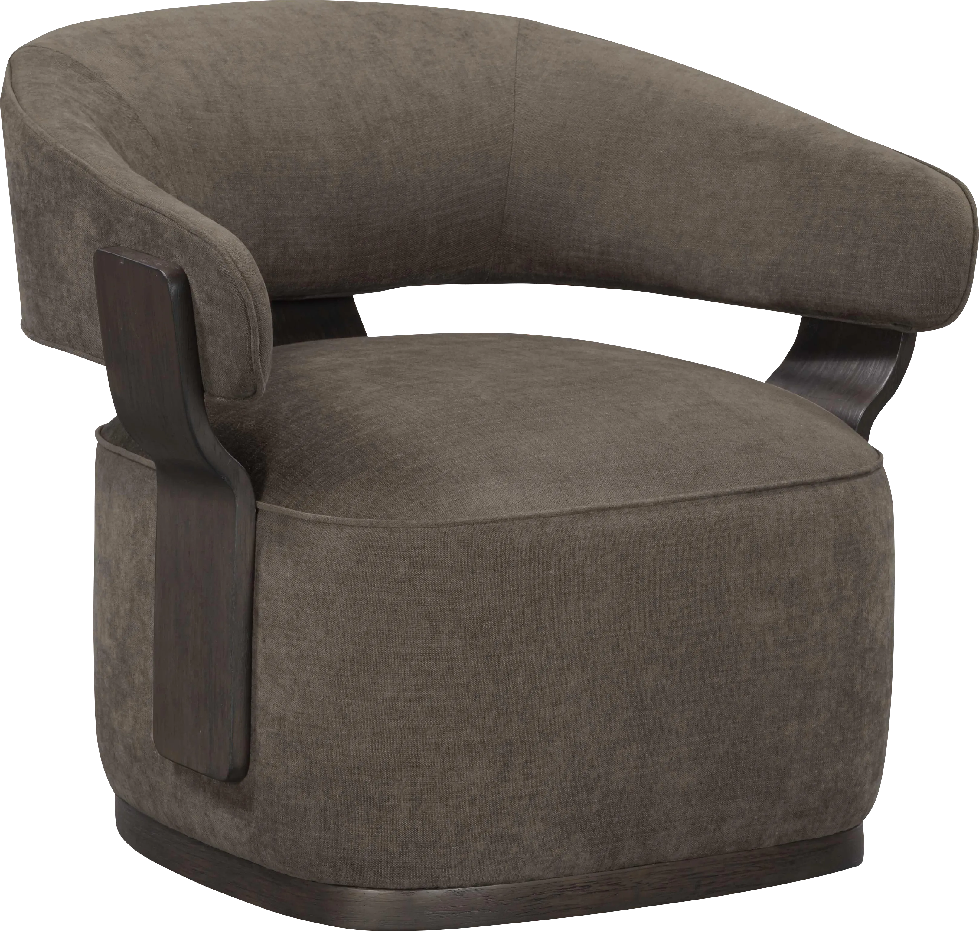 Ansay Brown Swivel Accent Chair - Thumbnail - Image 1