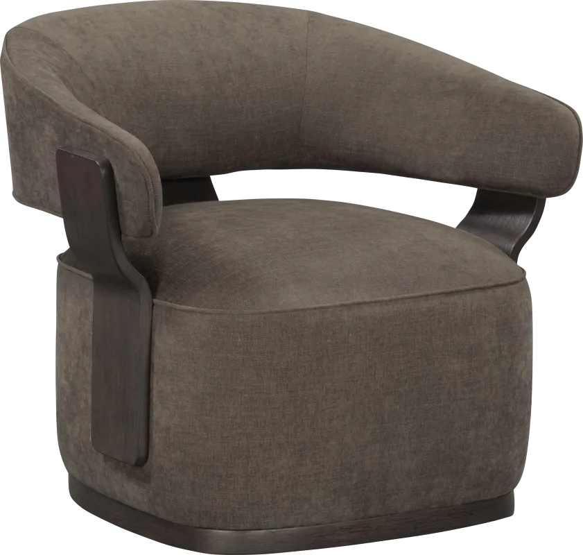 Ansay Brown Swivel Accent Chair