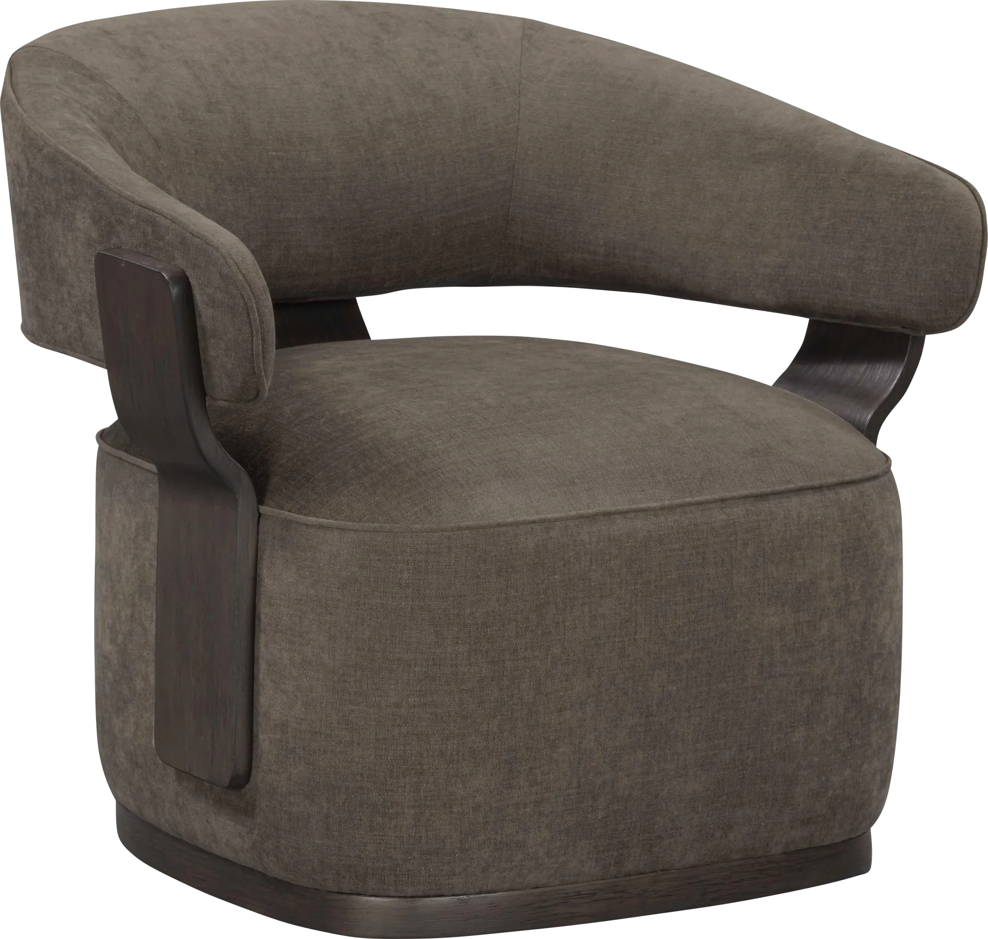 Ansay Brown Swivel Accent Chair - Image 1
