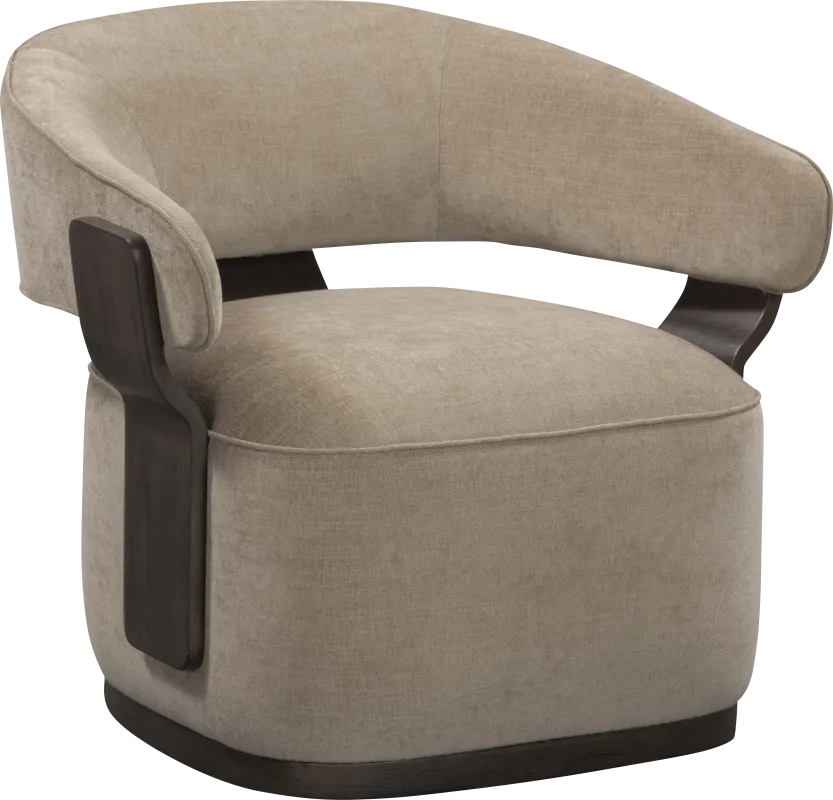 Ansay Linen Swivel Accent Chair