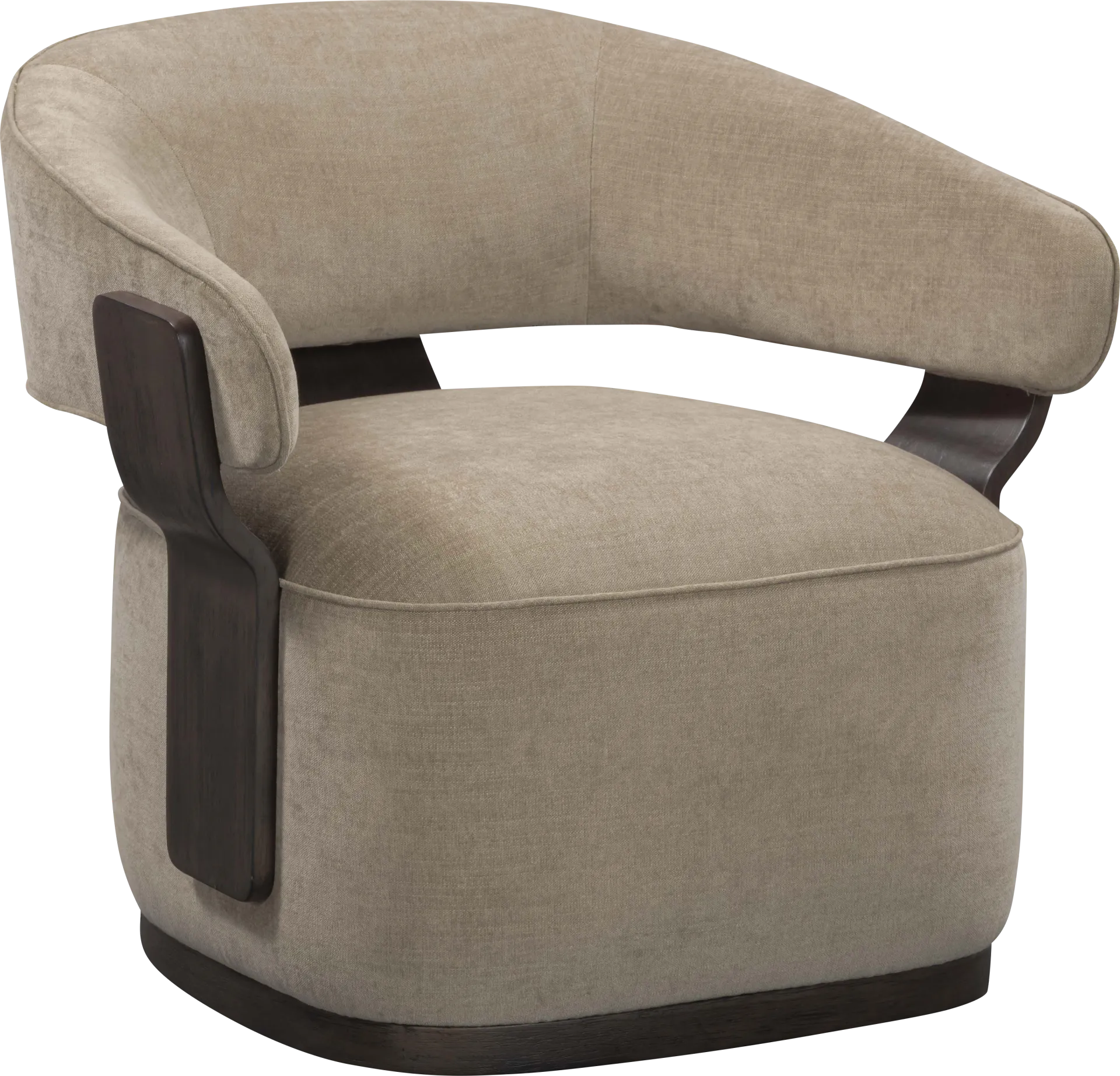 Ansay Linen Swivel Accent Chair - Image 1