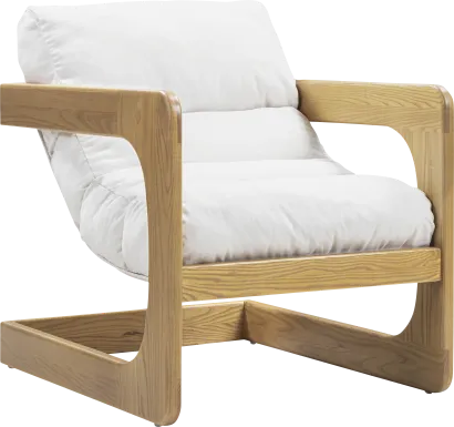 Ellisboia White Accent Chair